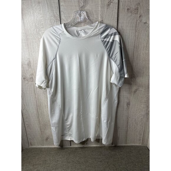 Nike Mens White Dri-Fit Athletic T-Shirt Lightweight Breathable Mesh Size XL - Picture 1 of 8
